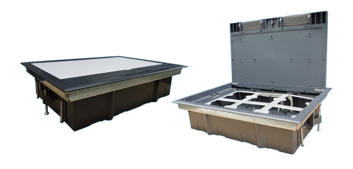 With standard BS Outlet mounting plate for 6 X Single BS outlets.